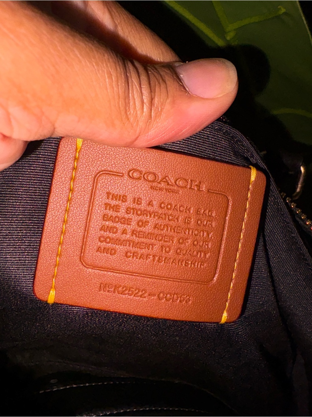 Large Embossed Coach Rowan - Picture 6 of 6